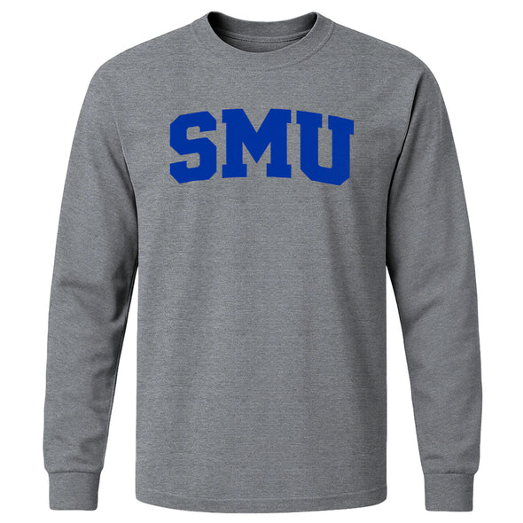 Southern Methodist University Classic Long Sleeve T-Shirt (Charcoal Grey)