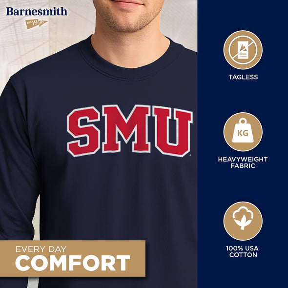 Southern Methodist University SMU Classic Long Sleeve T-Shirt (Navy)