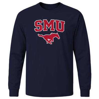 Southern Methodist University Heritage Long Sleeve T-Shirt (Navy)