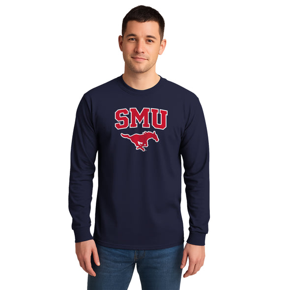 Southern Methodist University Heritage Long Sleeve T-Shirt (Navy)