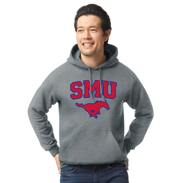 Southern Methodist University Heritage Hooded Sweatshirt (Charcoal Grey)