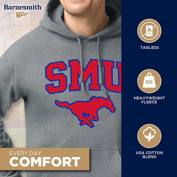 Southern Methodist University Heritage Hooded Sweatshirt (Charcoal Grey)