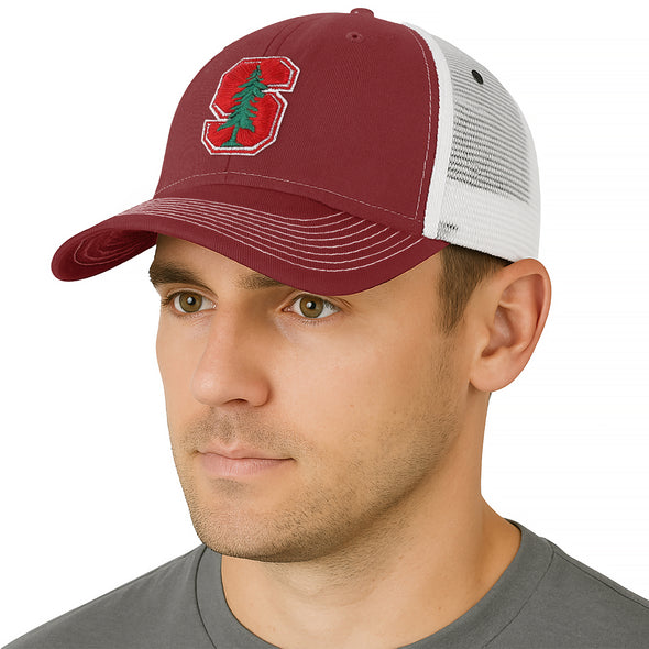 Stanford University Sideline Trucker Hat One-Size (Burnt Henna/White)