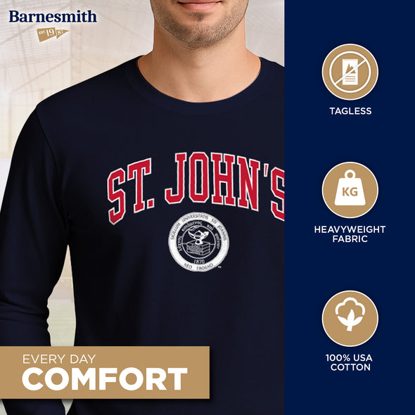 St. John's University Heritage Long Sleeve T-Shirt (Navy)