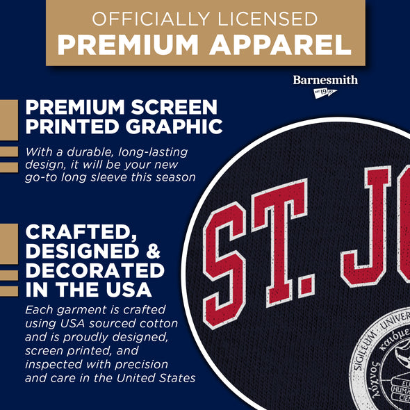 St. John's University Heritage Long Sleeve T-Shirt (Navy)