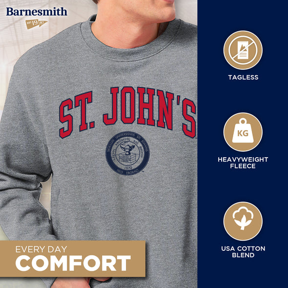 St. John's University Heritage Crewneck Sweatshirt (Charcoal)