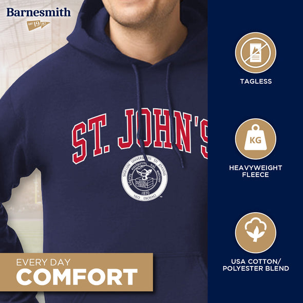 St. John's University Heritage Hooded Sweatshirt (Navy)