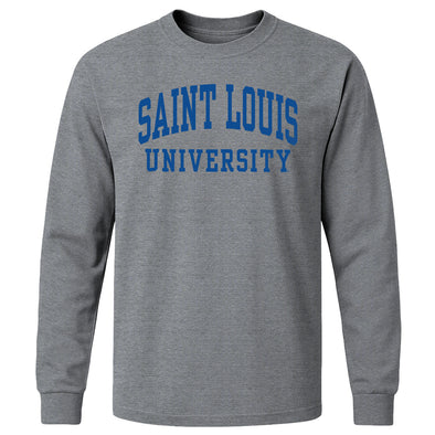 Saint Louis University Classic Long Sleeve T-Shirt (Charcoal Grey)