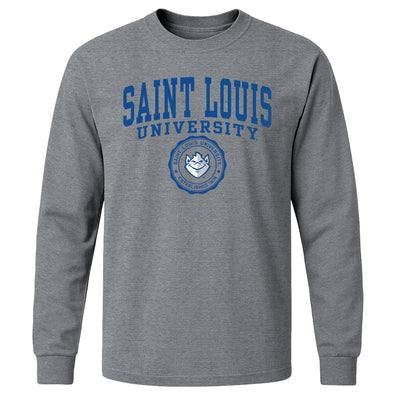 Saint Louis University Heritage Long Sleeve T-Shirt (Charcoal Grey)