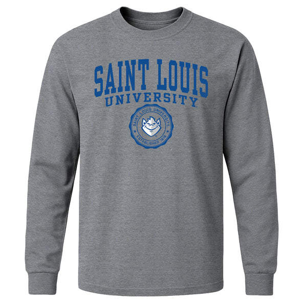 Saint Louis University Heritage Long Sleeve T-Shirt (Charcoal Grey)