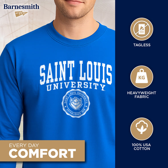 Saint Louis University Heritage Long Sleeve T-Shirt (Royal Blue)
