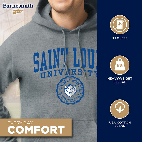 Saint Louis University Heritage Hooded Sweatshirt (Charcoal Grey)