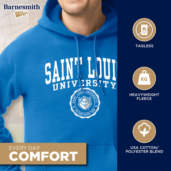 Saint Louis University Heritage Hooded Sweatshirt (Royal Blue)