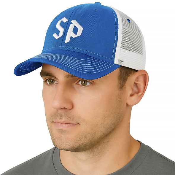 Saint Peters University Sideline Trucker Hat One-Size (Royal/White)