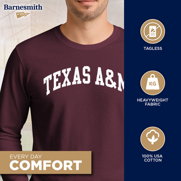 Texas A&M University Classic Long Sleeve T-Shirt (Maroon)