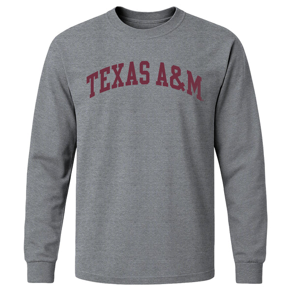 Texas A&M University Classic Long Sleeve T-Shirt (Charcoal Grey)