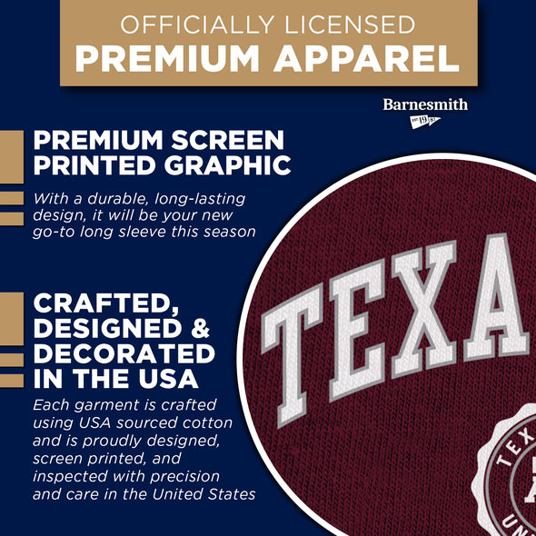 Texas A&M University Heritage Long Sleeve T-Shirt (Maroon)