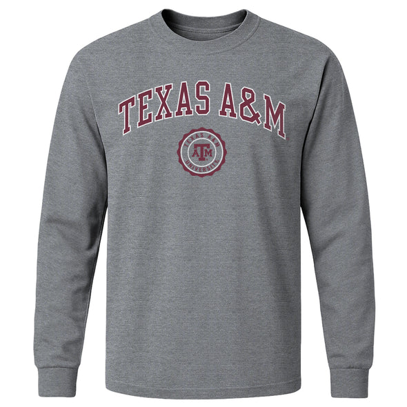 Texas A&M University Heritage Long Sleeve T-Shirt (Charcoal Grey)