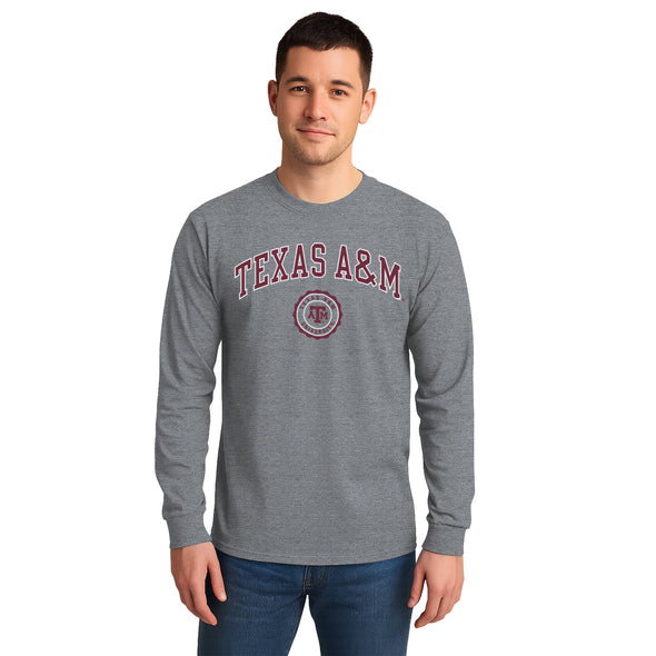 Texas A&M University Heritage Long Sleeve T-Shirt (Charcoal Grey)