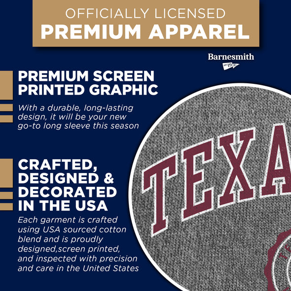 Texas A&M University Heritage Long Sleeve T-Shirt (Charcoal Grey)