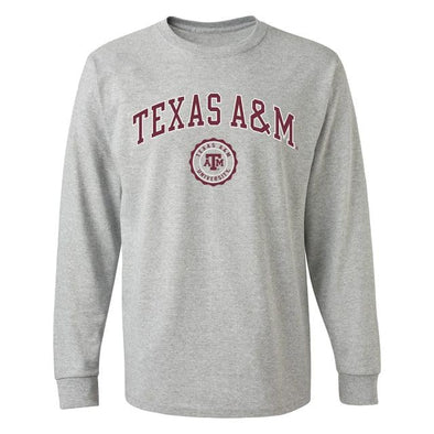 Texas A&M University Heritage Long Sleeve T-Shirt (Charcoal Grey)