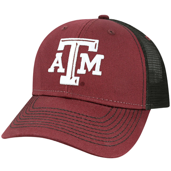 Texas A&M University Sideline Trucker Hat One-Size (Maroon/Black)