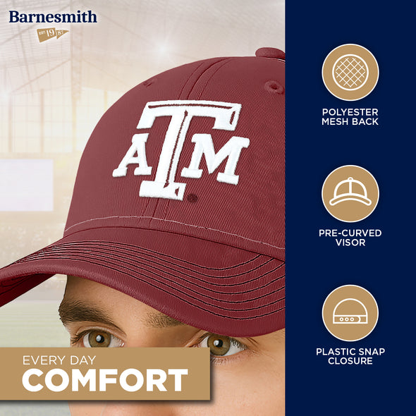 Texas A&M University Sideline Trucker Hat One-Size (Maroon/Black)