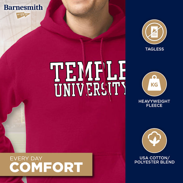Temple University Classic Hood (Cardinal)