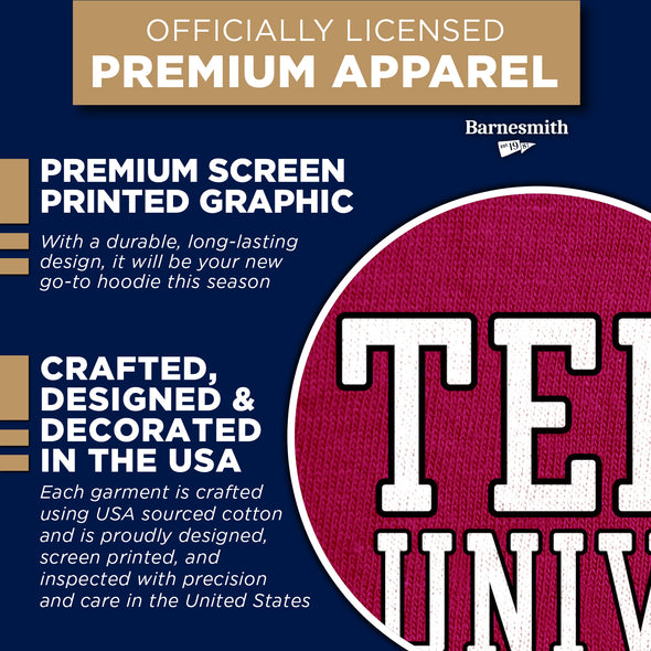 Temple University Classic Hood (Cardinal)