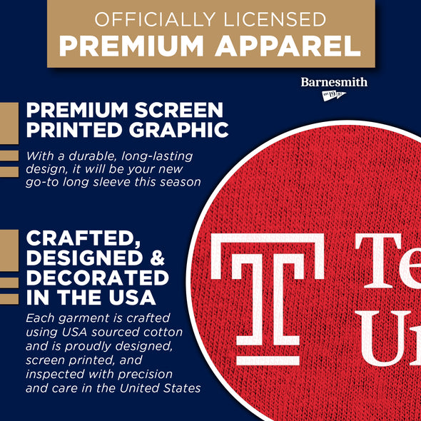 Temple University Heritage Long Sleeve T-Shirt II (Cardinal)