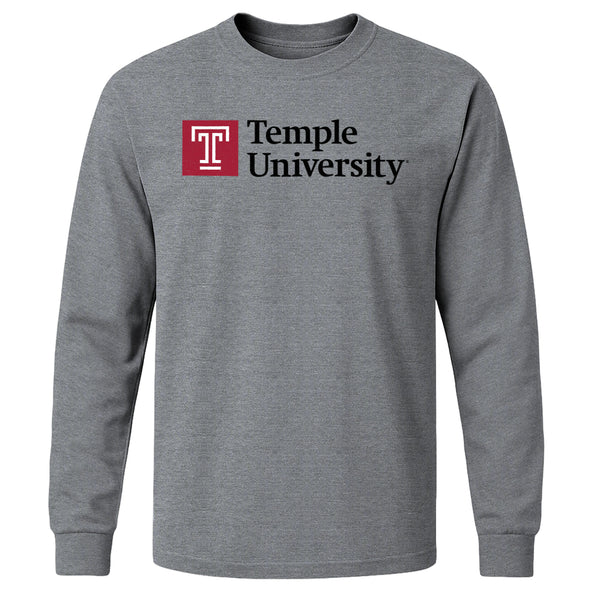 Temple University Heritage Long Sleeve T-Shirt II (Charcoal Grey)