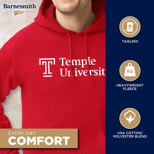 Temple University Heritage Hooded Sweatshirt II (Cardinal)
