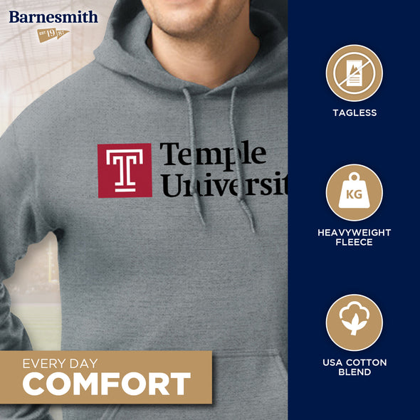 Temple University Heritage Hooded Sweatshirt II (Charcoal Grey)