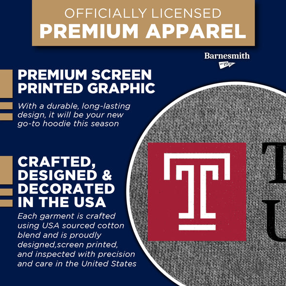 Temple University Heritage Hooded Sweatshirt II (Charcoal Grey)