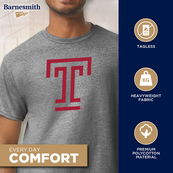 Temple University Spirit T-Shirt (Charcoal Grey)