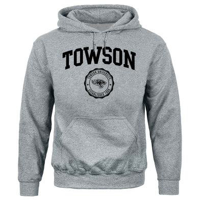 Towson University Heritage Hooded Sweatshirt (Charcoal Grey)