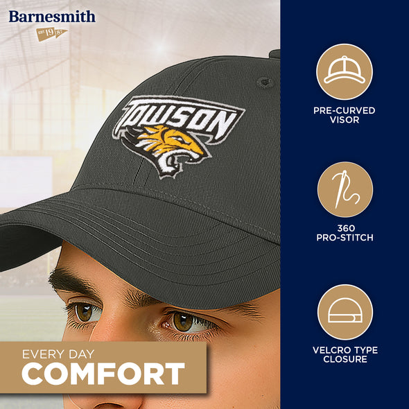 Towson University Spirit Baseball Hat One-Size (Black)