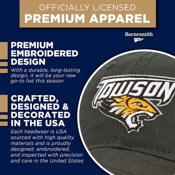 Towson University Spirit Baseball Hat One-Size (Black)