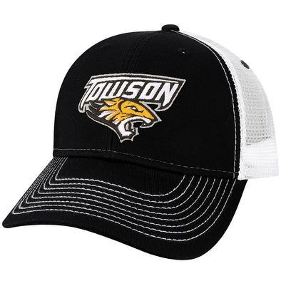 Towson University Sideline Trucker Hat One-Size (Black/White)