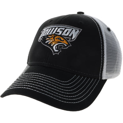 Towson University Sideline Trucker Hat One-Size (Black/White)