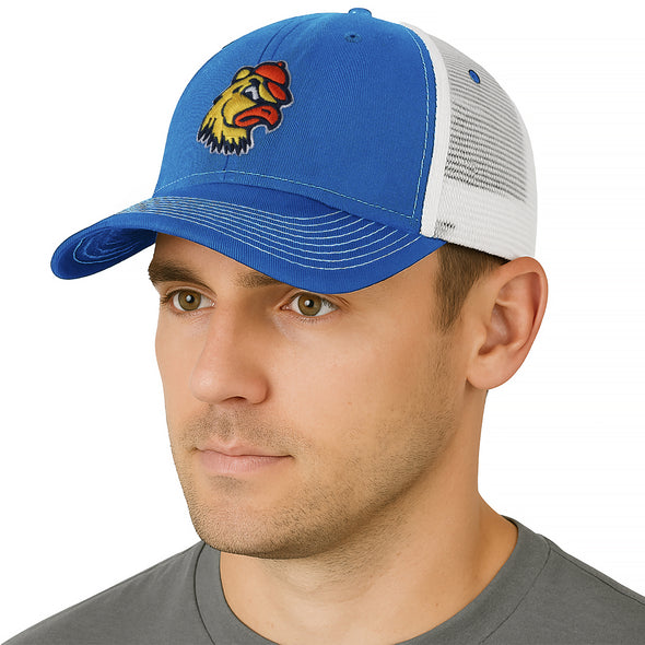 Trinity College Sideline Trucker Hat One-Size (Royal/White)