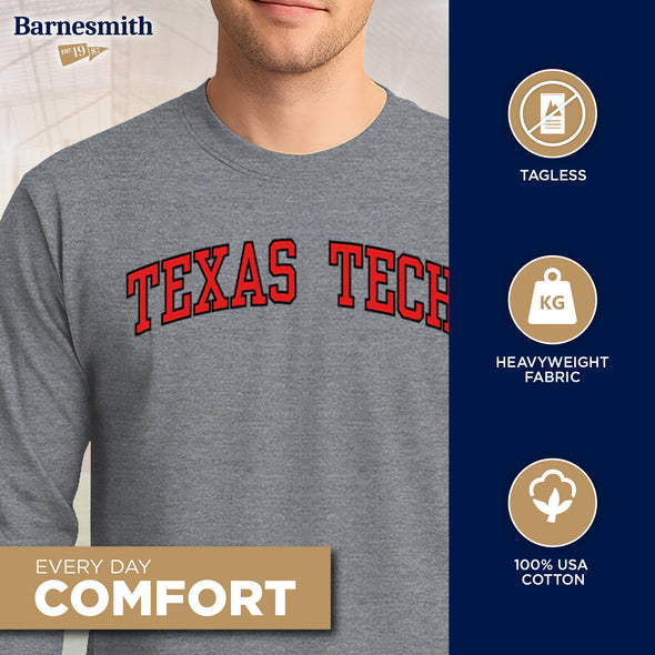 Texas Tech University Classic Long Sleeve T-Shirt (Charcoal Grey)