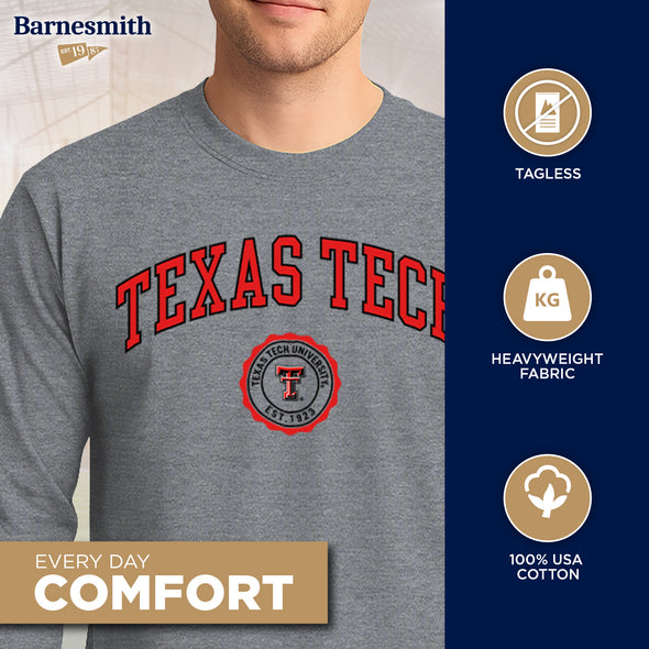 Texas Tech University Heritage Long Sleeve T-Shirt (Charcoal Grey)