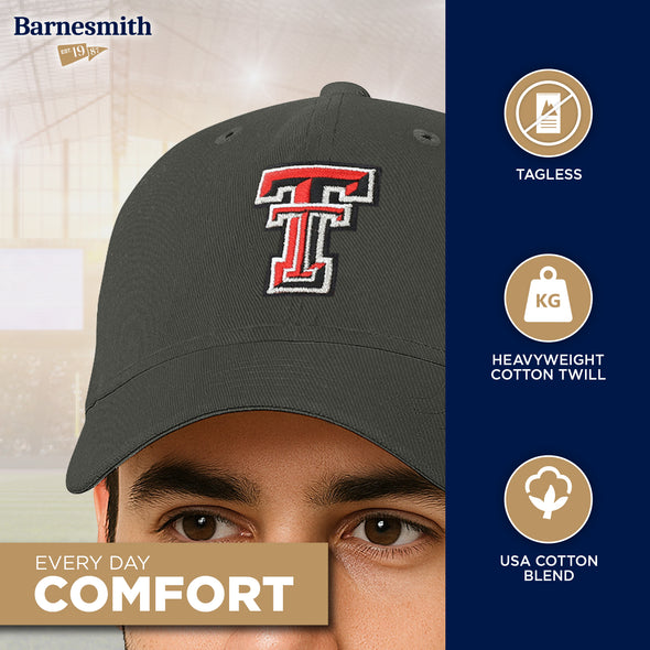Texas Tech University Spirit Baseball Hat One-Size (Black)