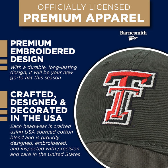 Texas Tech University Spirit Baseball Hat One-Size (Black)