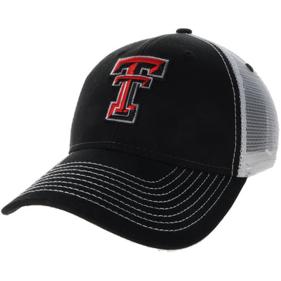 Texas Tech University Sideline Trucker Hat One-Size (Black/White)