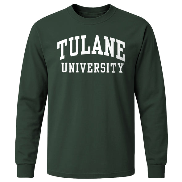 Tulane University Classic Long Sleeve T-Shirt (Hunter Green)