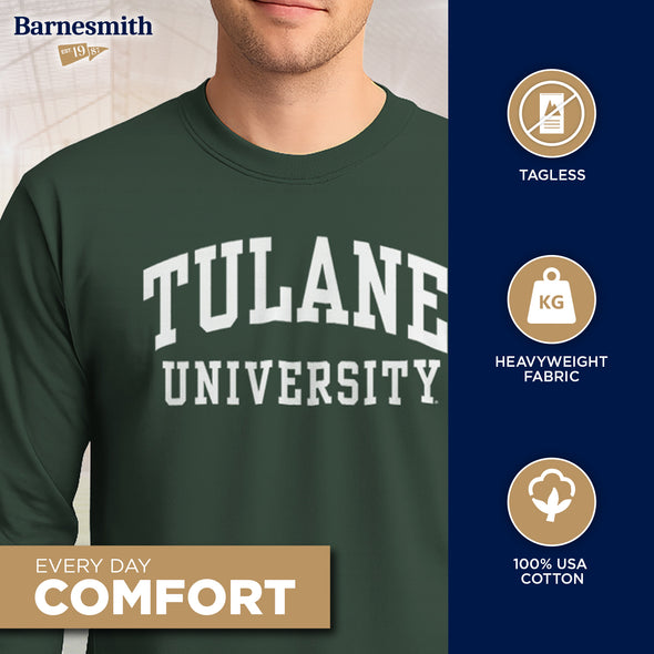 Tulane University Classic Long Sleeve T-Shirt (Hunter Green)