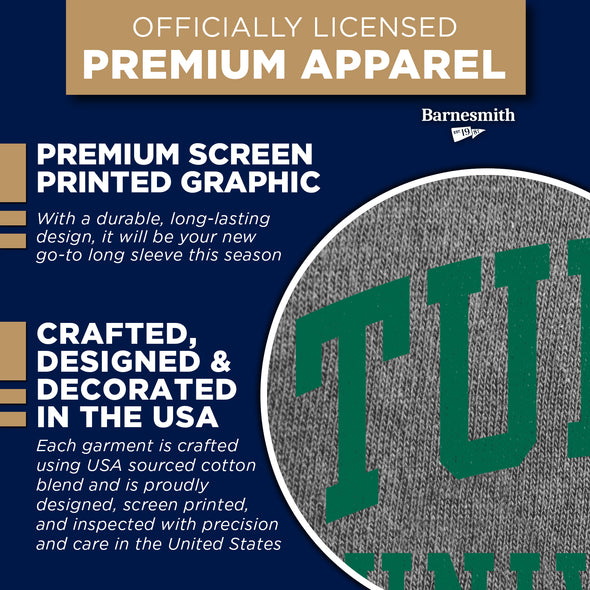 Tulane University Classic Long Sleeve T-Shirt (Charcoal Grey)