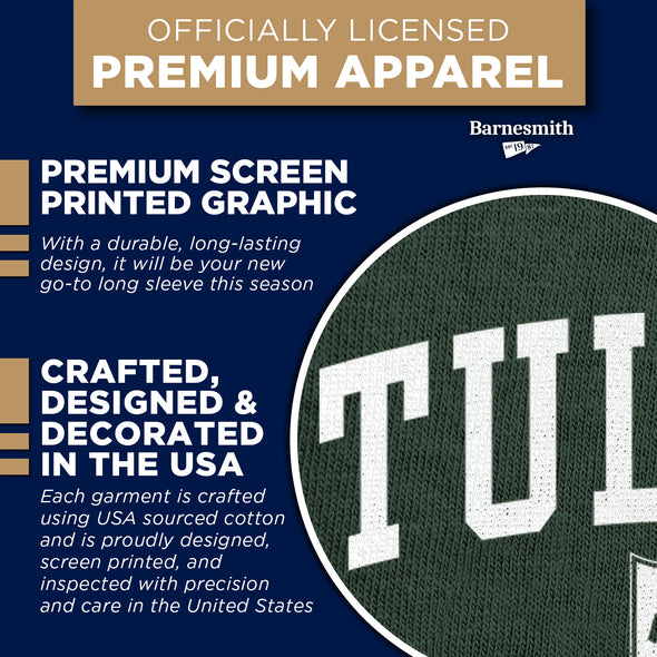 Tulane University Heritage Long Sleeve T-Shirt (Hunter Green)